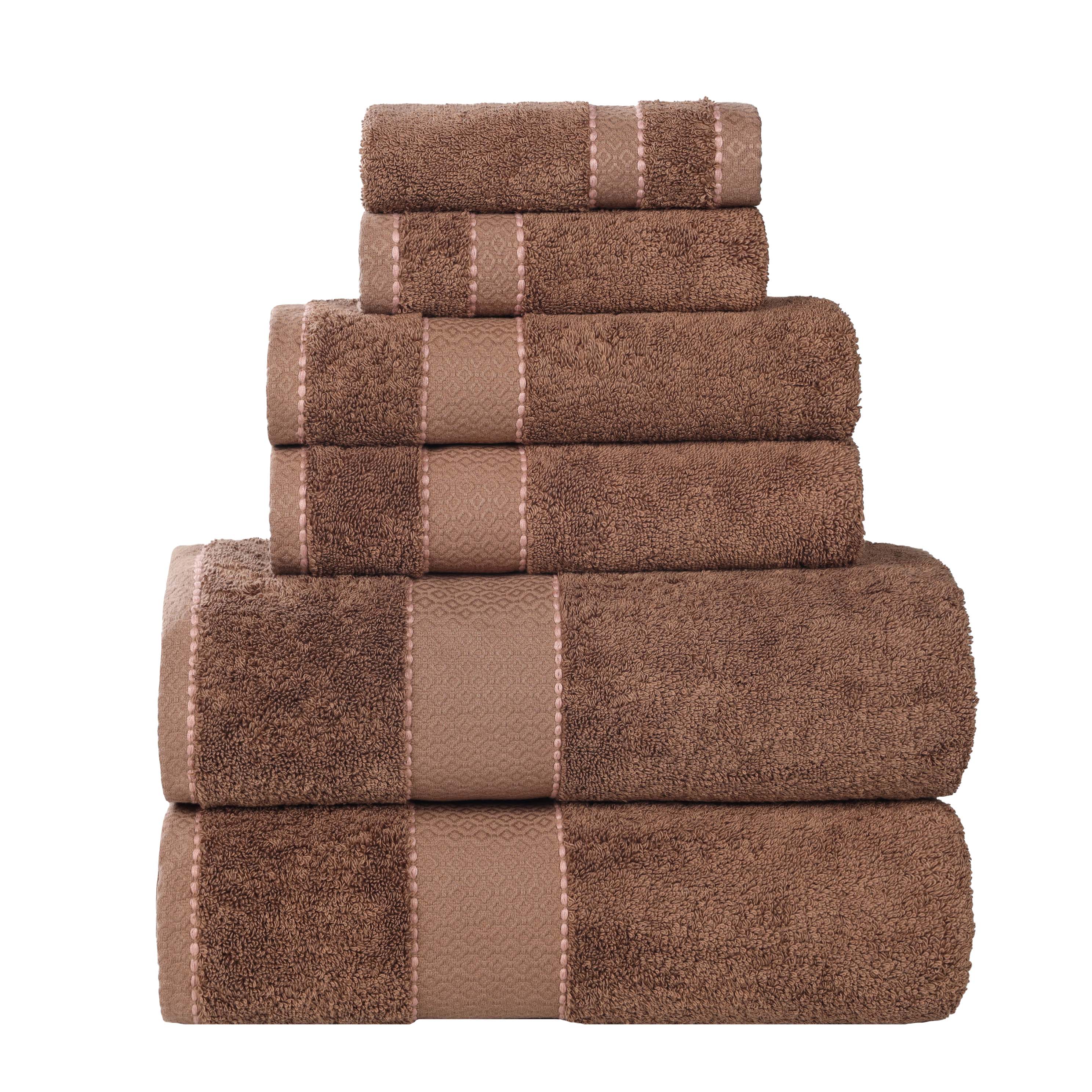 Egyptian Giza Cotton Plush Soft Towel Set 6 Piece - Egyptian Cotton Towel Set by Superior Brand