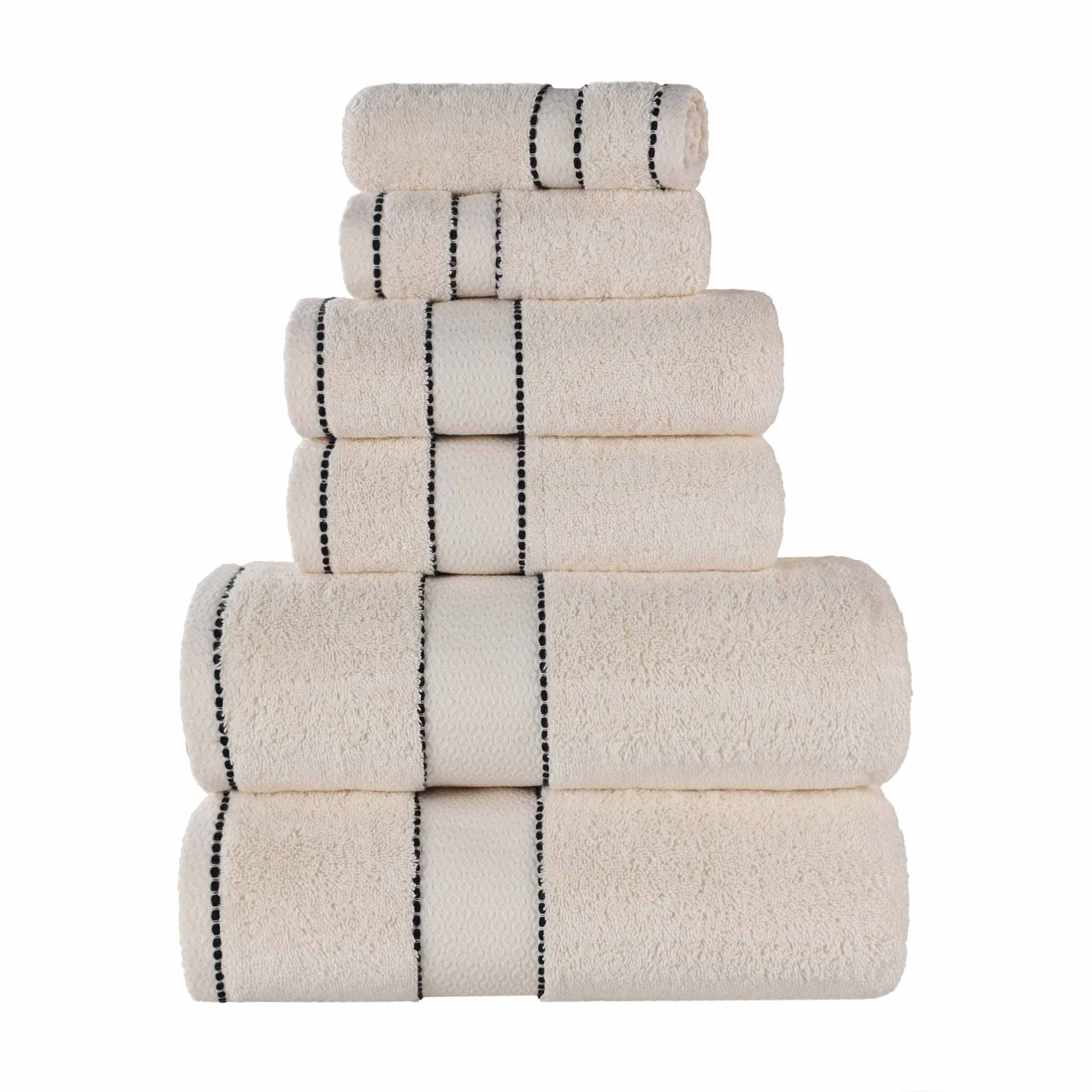 Egyptian Giza Cotton Plush Soft Towel Set 6 Piece - Egyptian Cotton Towel Set by Superior Brand
