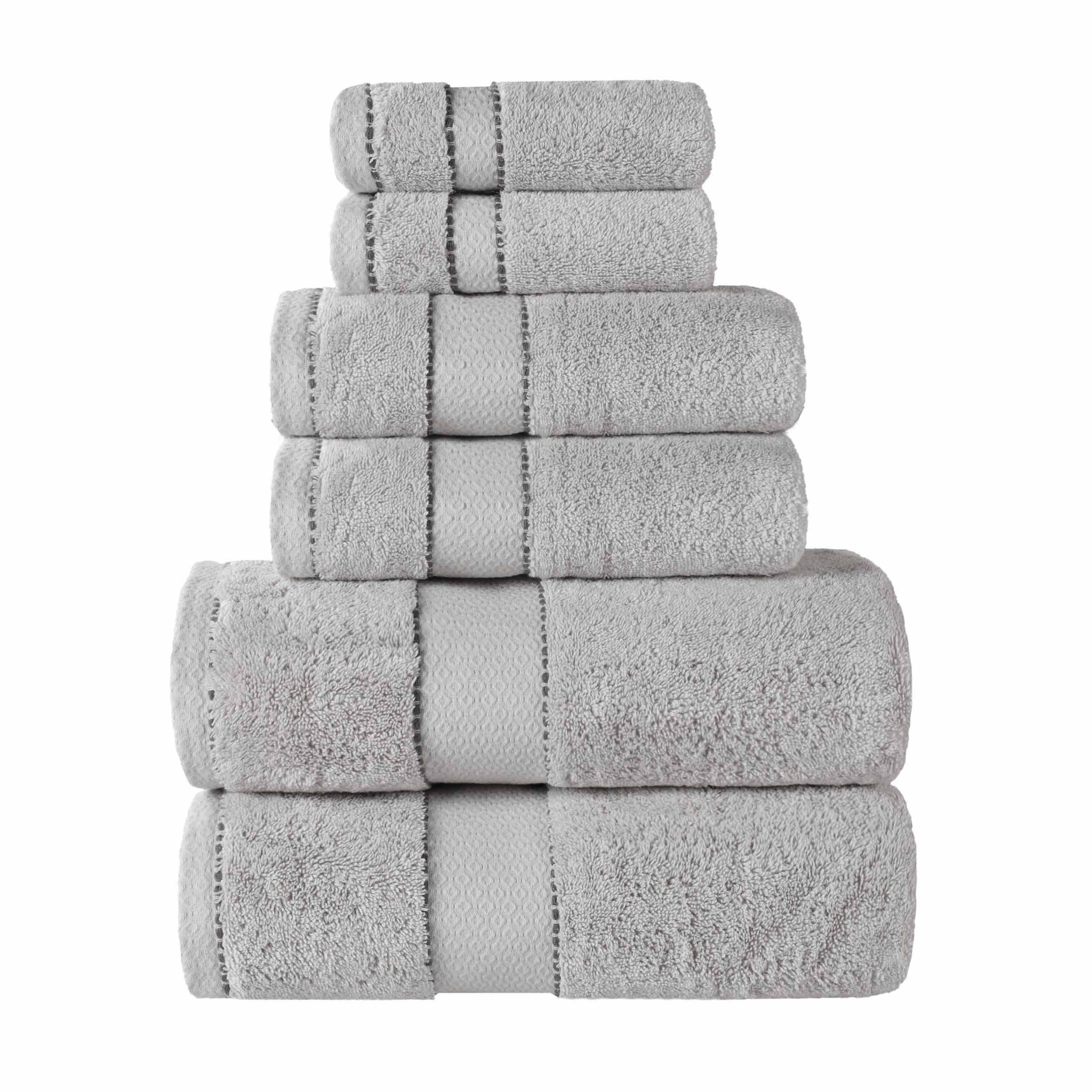 Egyptian Giza Cotton Plush Soft Towel Set 6 Piece - Egyptian Cotton Towel Set by Superior Brand