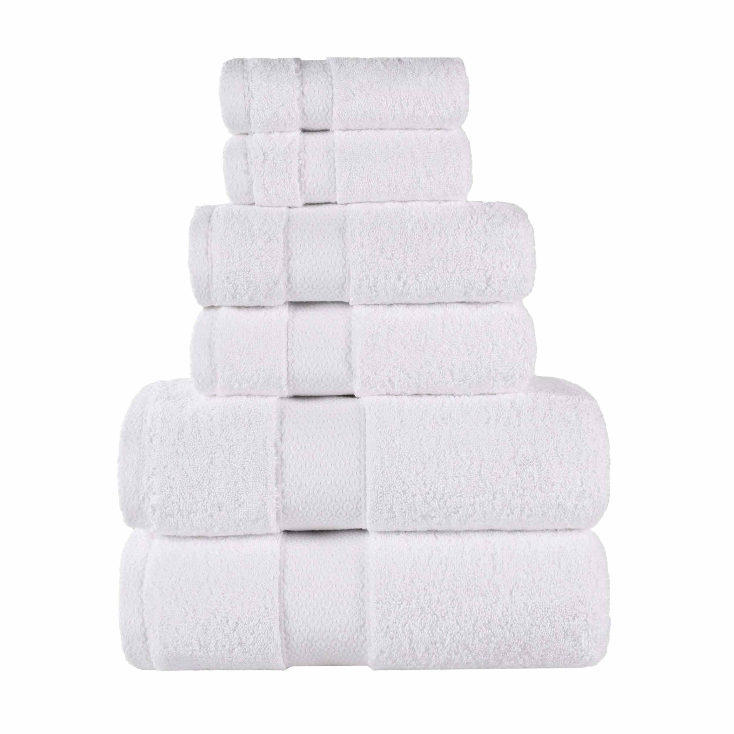 Egyptian Giza Cotton Plush Soft Towel Set 6 Piece - Egyptian Cotton Towel Set by Superior Brand