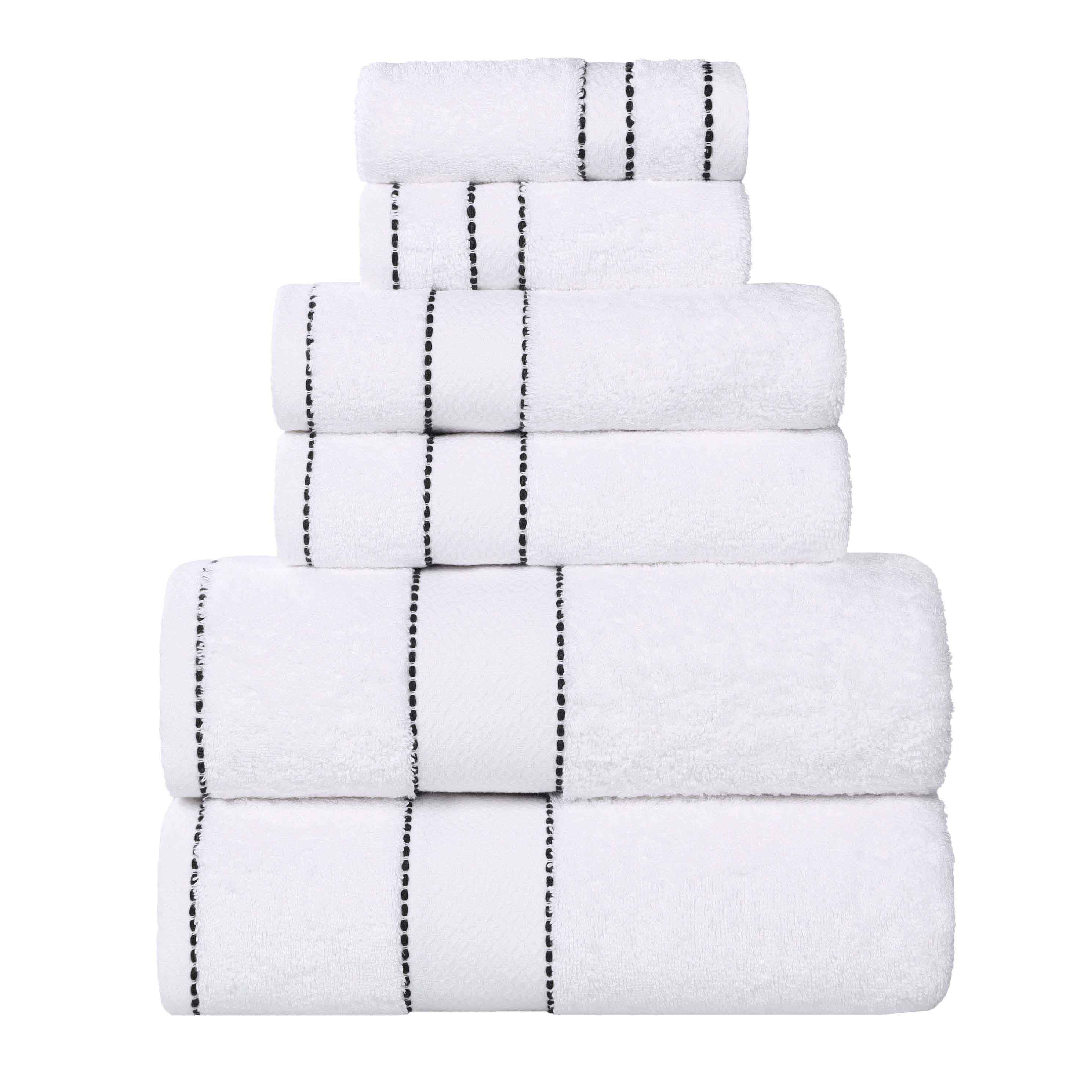 Egyptian Giza Cotton Plush Soft Towel Set 6 Piece - Egyptian Cotton Towel Set by Superior Brand