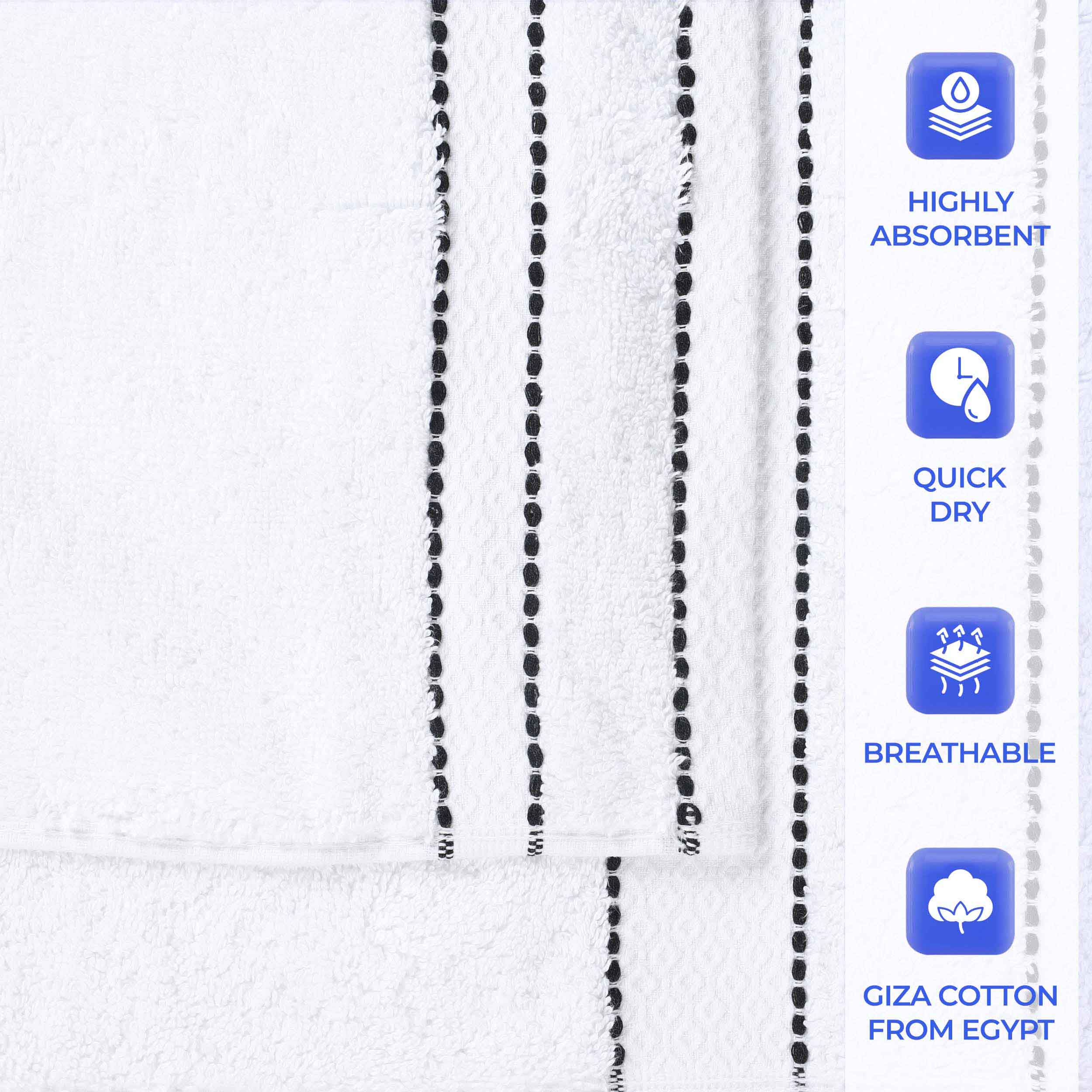 Egyptian Giza Cotton Plush Soft Towel Set 6 Piece - Egyptian Cotton Towel Set by Superior Brand