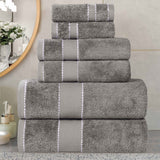 Egyptian Giza Cotton Plush Soft Towel Set 6 Piece - Egyptian Cotton Towel Set by Superior Brand