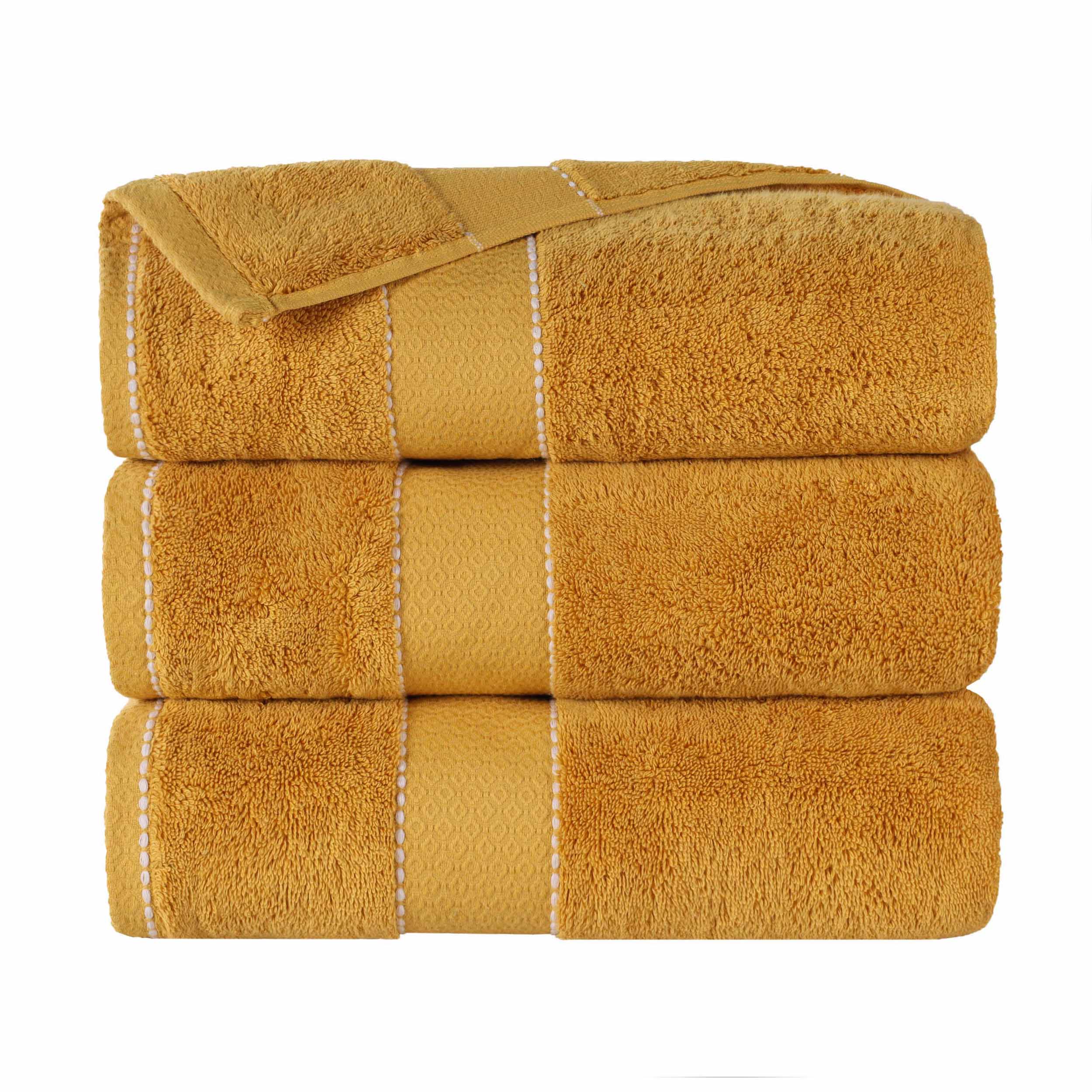 Giza Cotton Plush Absorbent Bath Towel Set of 3 - Egyptian Cotton Bath Towel by Superior Brand