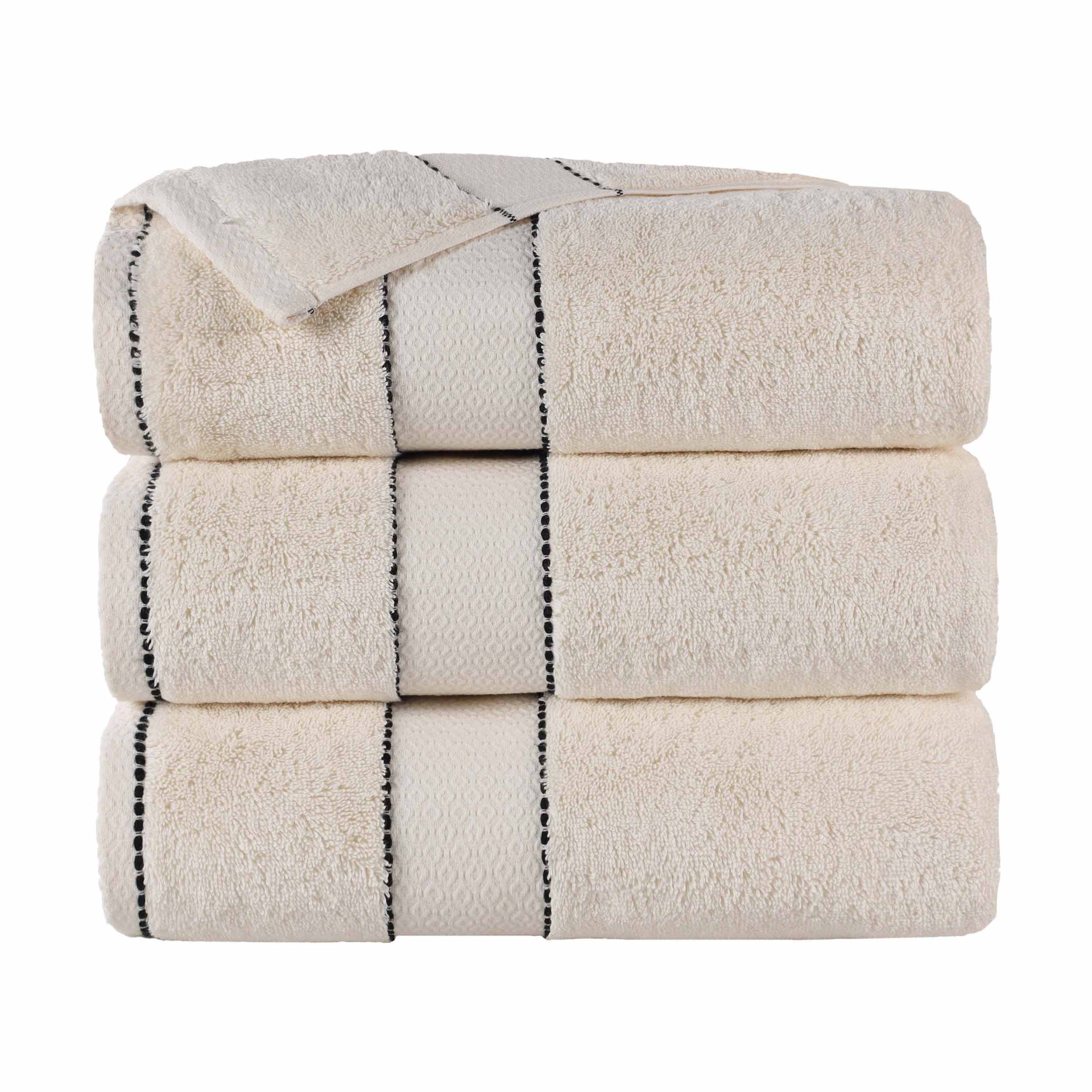 Giza Cotton Plush Absorbent Bath Towel Set of 3 - Egyptian Cotton Bath Towel by Superior Brand