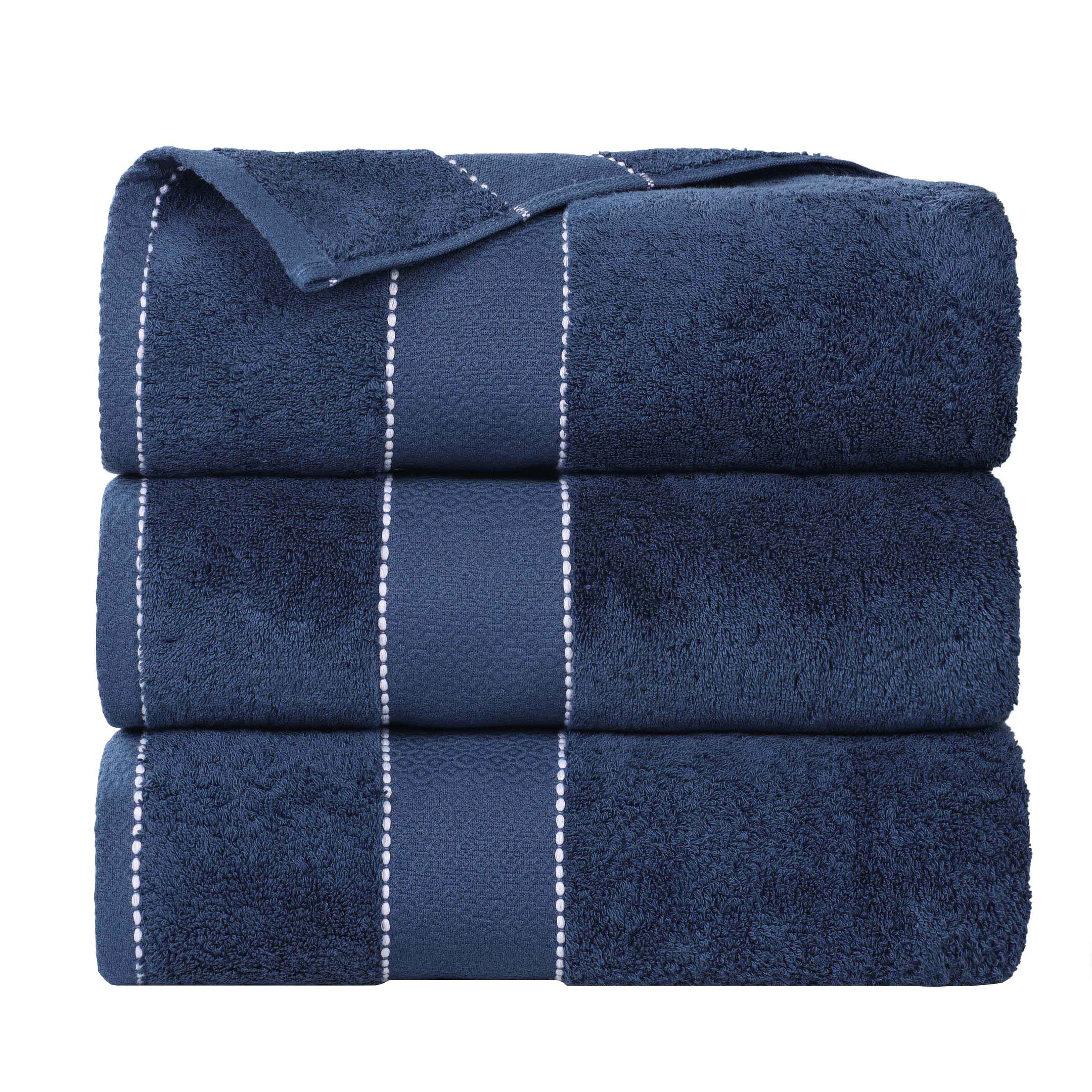 Giza Cotton Plush Absorbent Bath Towel Set of 3 - Egyptian Cotton Bath Towel by Superior Brand