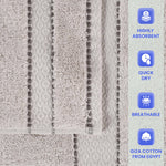 Giza Cotton Plush Absorbent Bath Towel Set of 3 - Egyptian Cotton Bath Towel by Superior Brand