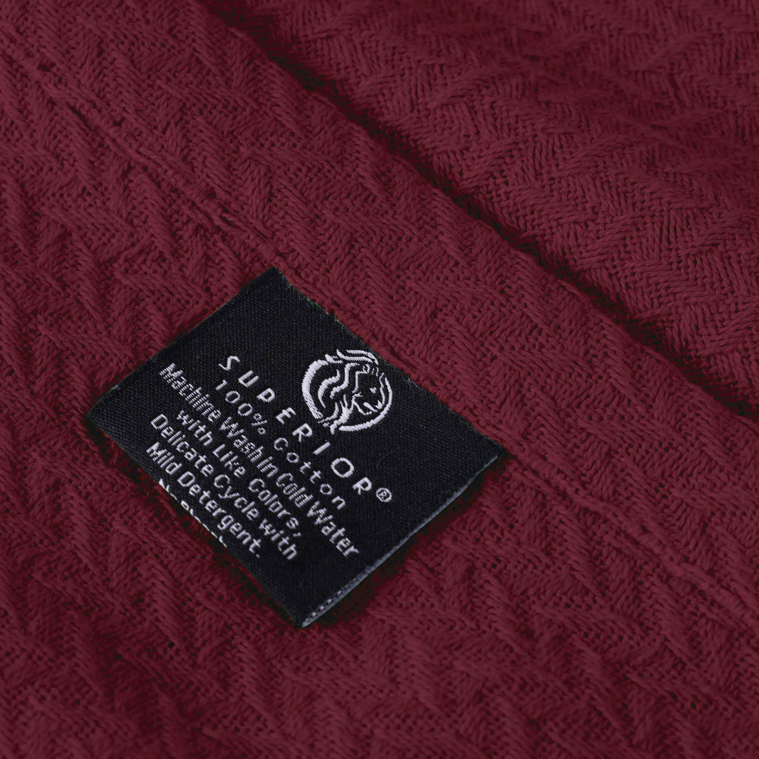 Nobel Cotton Textured Jacquard Chevron Lightweight Woven Blanket - Blanket by Superior Brand