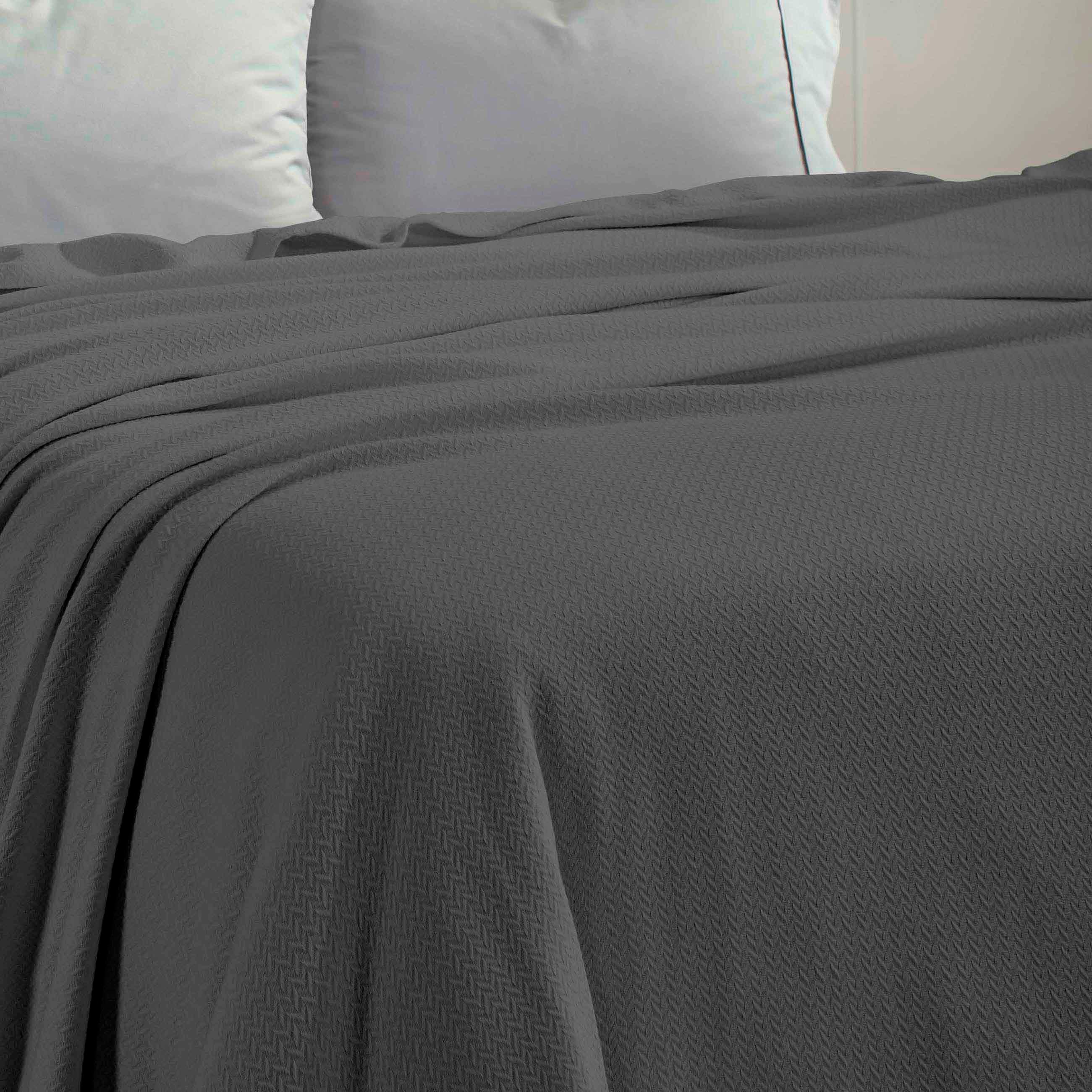 Nobel Cotton Textured Jacquard Chevron Lightweight Woven Blanket - Blanket by Superior Brand