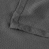 Nobel Cotton Textured Jacquard Chevron Lightweight Woven Blanket - Blanket by Superior Brand