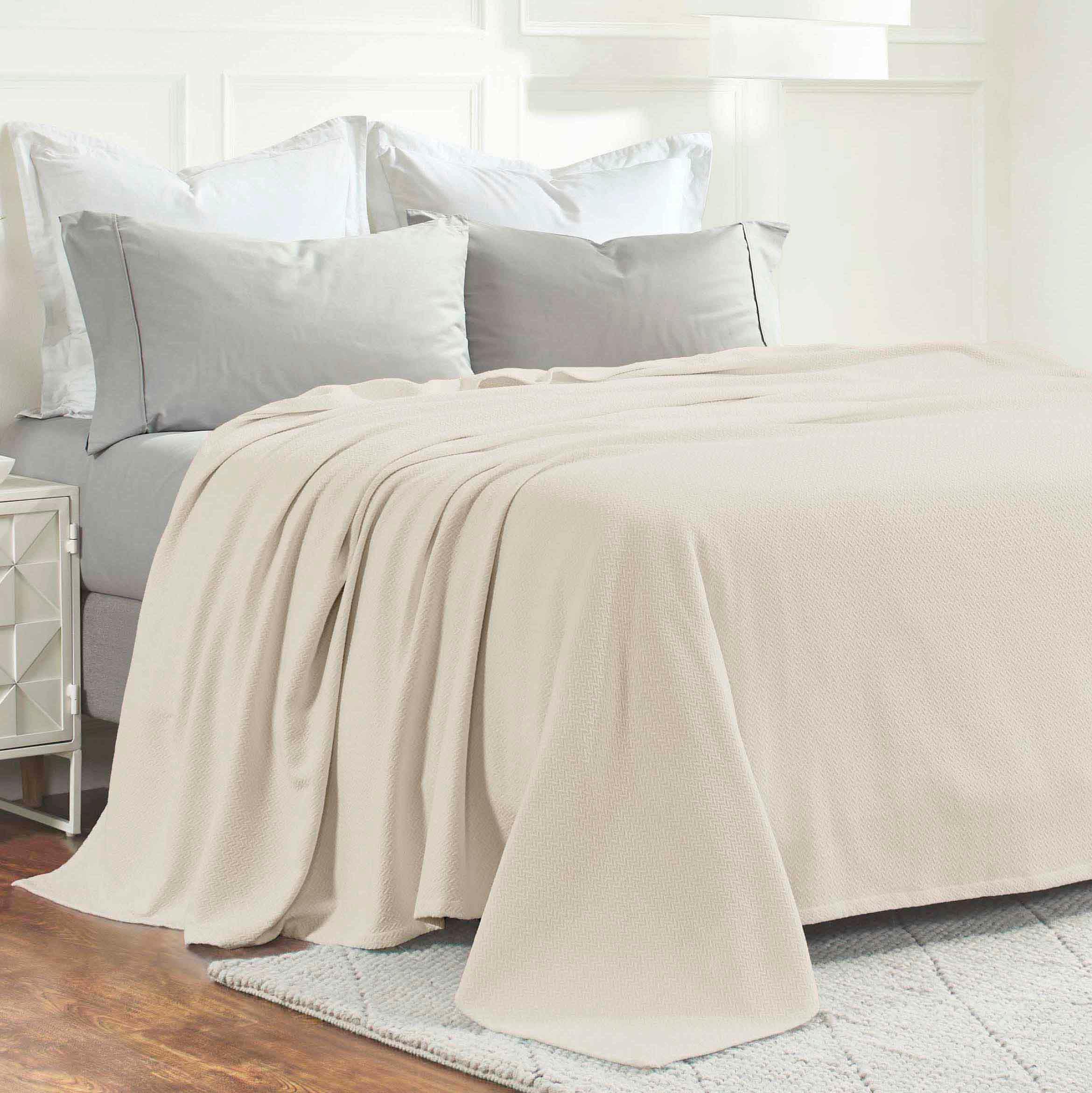 Nobel Cotton Textured Jacquard Chevron Lightweight Woven Blanket - Blanket by Superior Brand