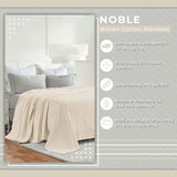 Nobel Cotton Textured Jacquard Chevron Lightweight Woven Blanket - Blanket by Superior Brand