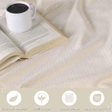 Nobel Cotton Textured Jacquard Chevron Lightweight Woven Blanket - Blanket by Superior Brand