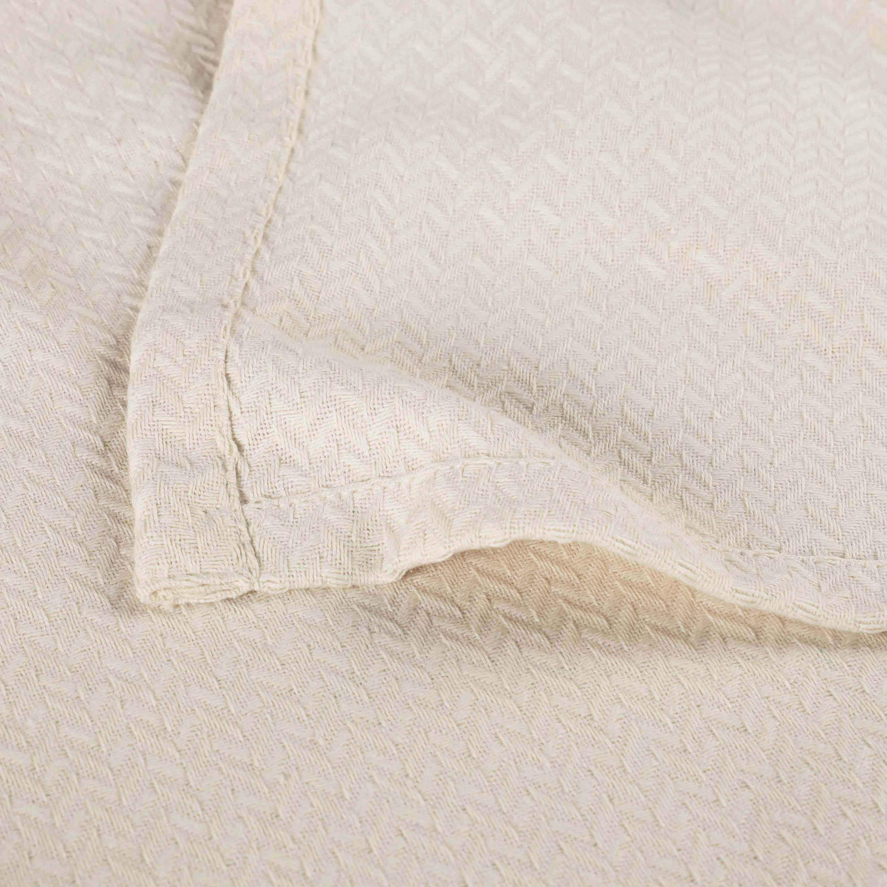 Nobel Cotton Textured Jacquard Chevron Lightweight Woven Blanket - Blanket by Superior Brand