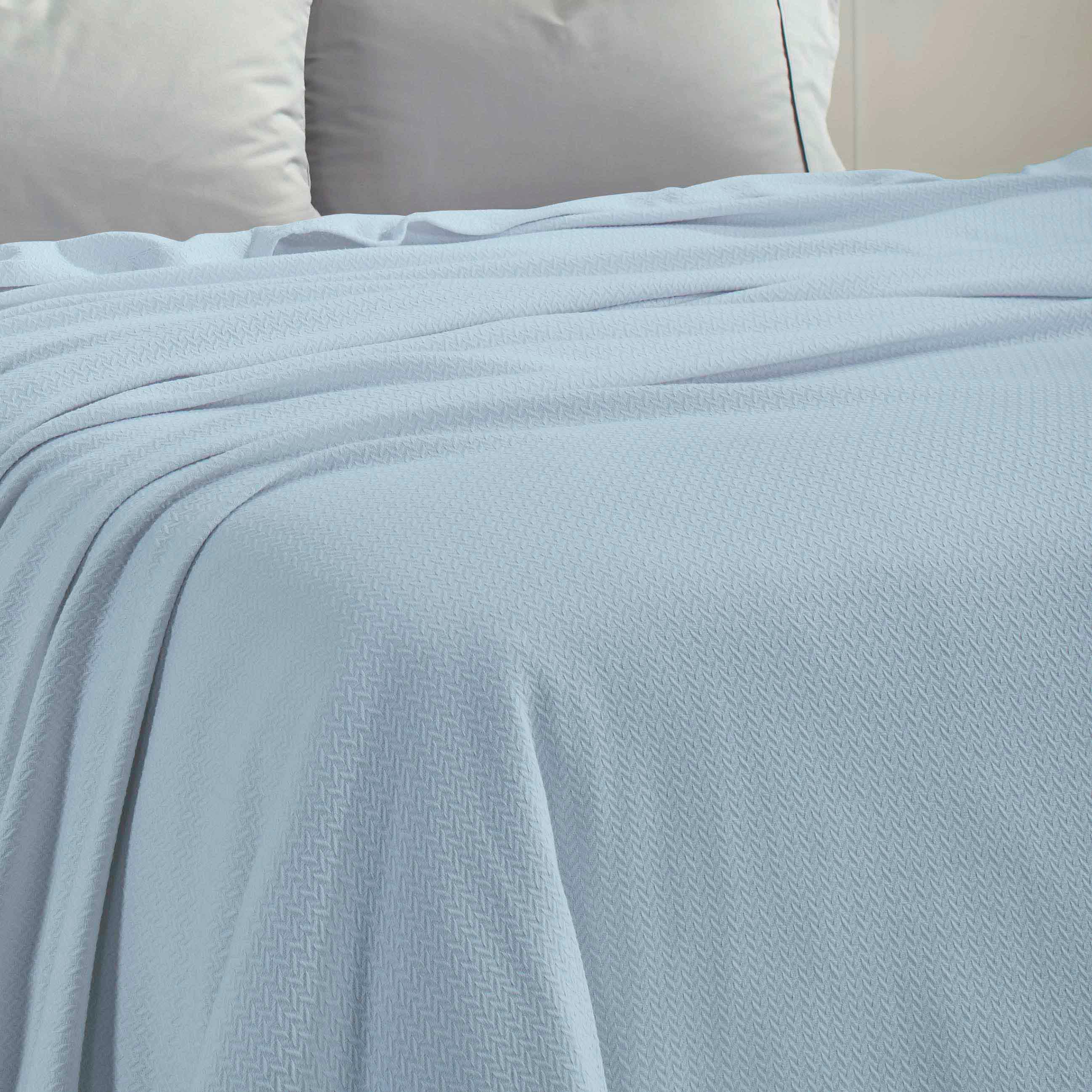 Nobel Cotton Textured Jacquard Chevron Lightweight Woven Blanket - Blanket by Superior Brand