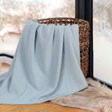 Nobel Cotton Textured Jacquard Chevron Lightweight Woven Blanket - Blanket by Superior Brand
