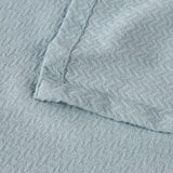 Nobel Cotton Textured Jacquard Chevron Lightweight Woven Blanket - Blanket by Superior Brand
