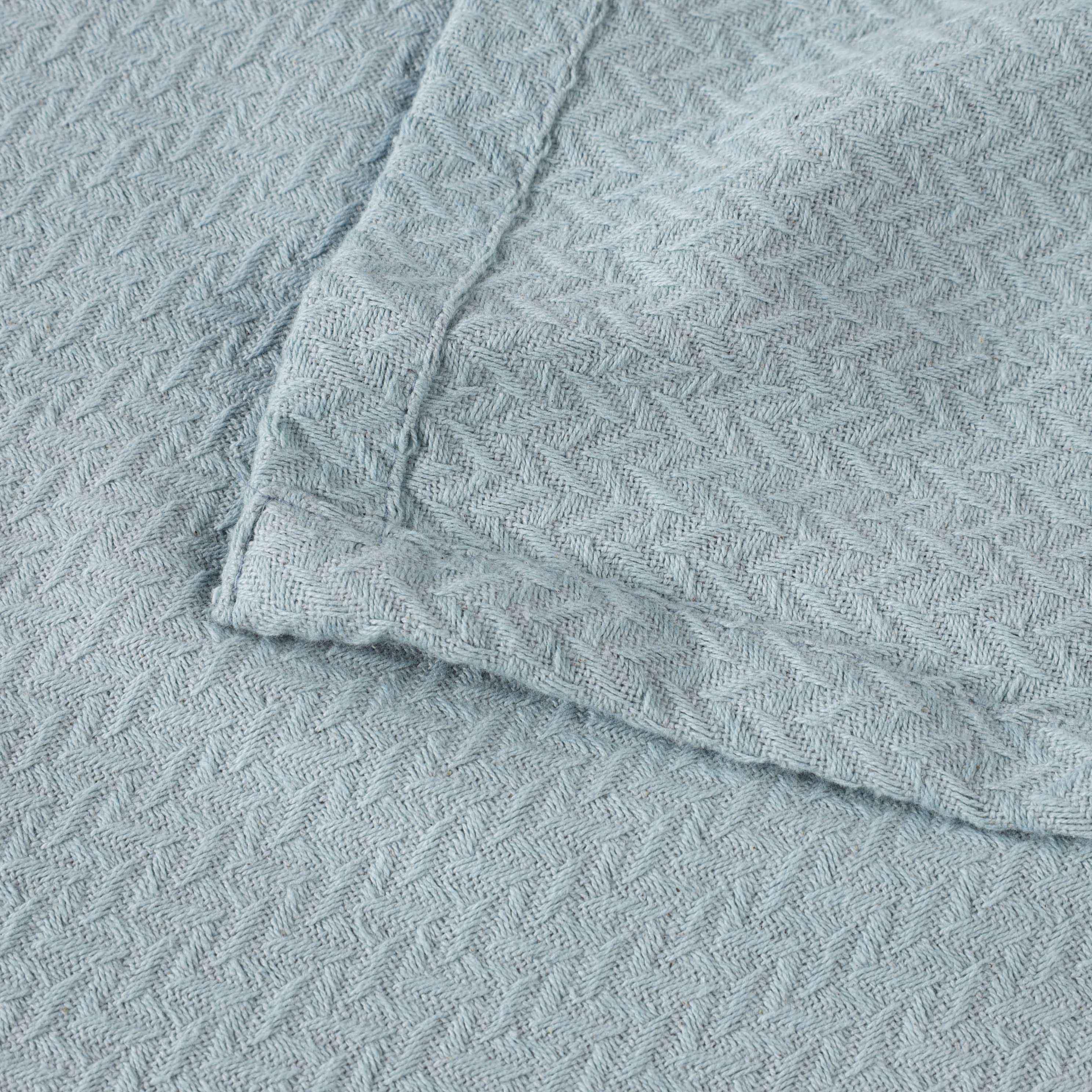 Nobel Cotton Textured Jacquard Chevron Lightweight Woven Blanket - Blanket by Superior Brand