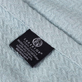 Nobel Cotton Textured Jacquard Chevron Lightweight Woven Blanket - Blanket by Superior Brand