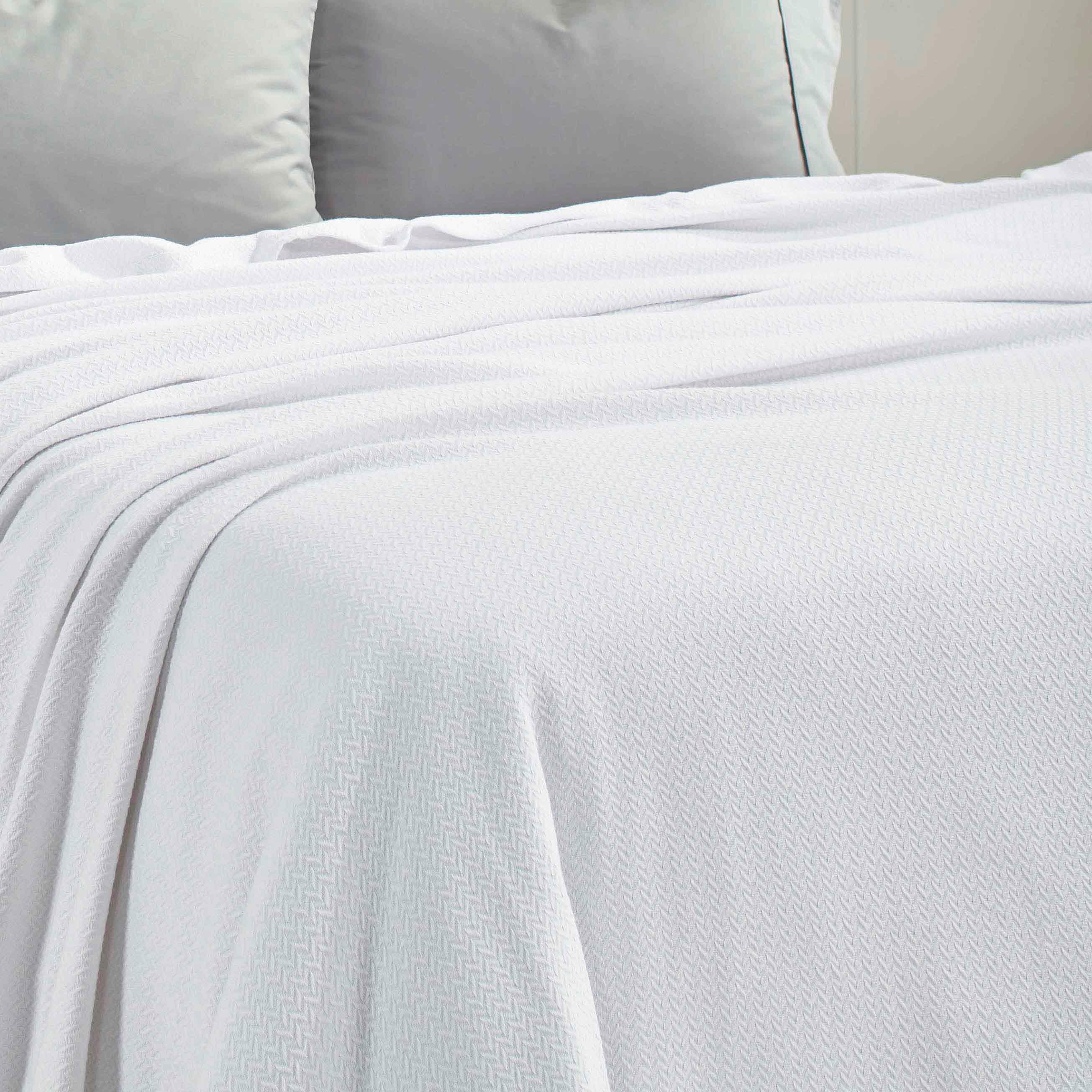 Nobel Cotton Textured Jacquard Chevron Lightweight Woven Blanket - Blanket by Superior Brand