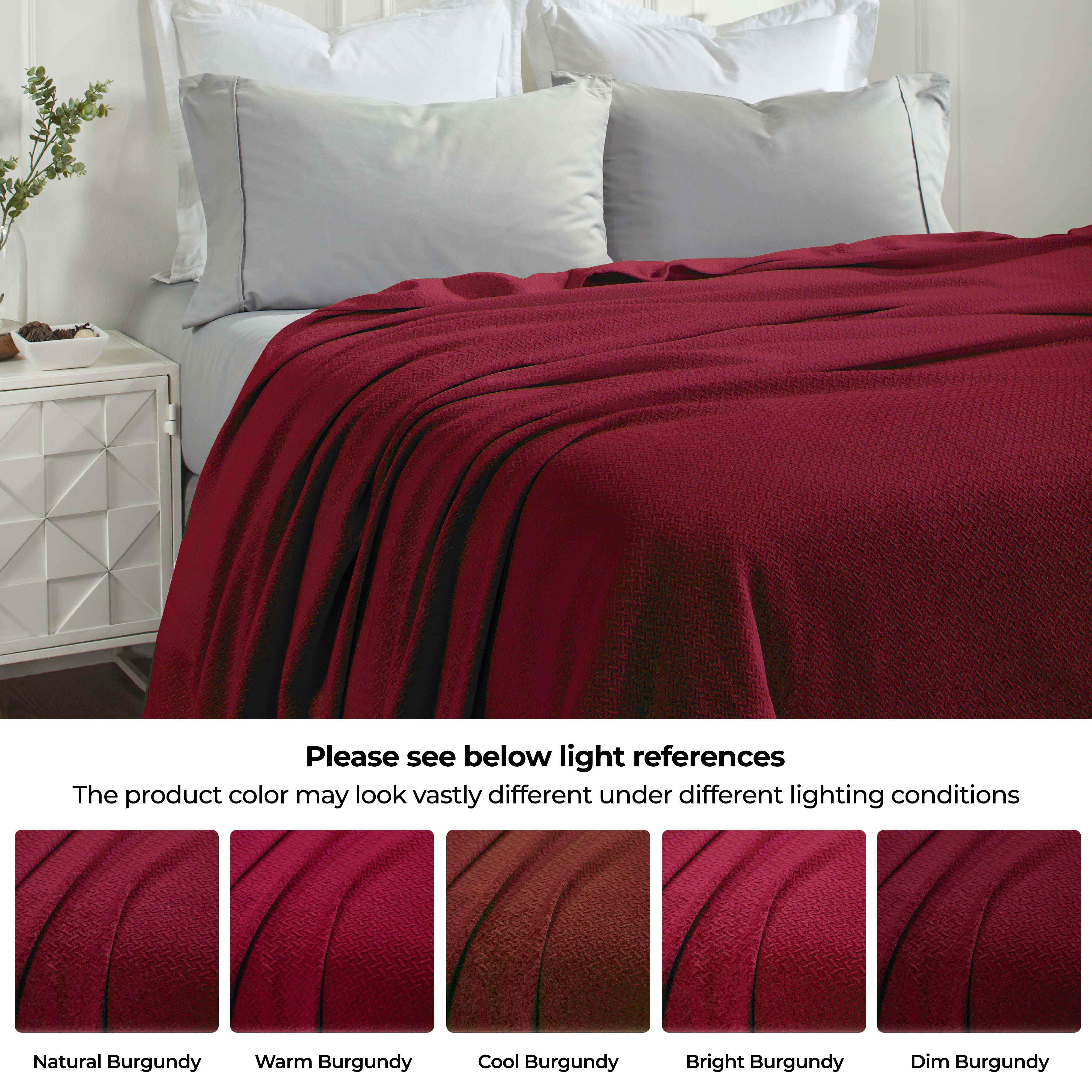 Nobel Cotton Textured Jacquard Chevron Lightweight Woven Blanket - Blanket by Superior Brand