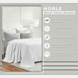 Nobel Cotton Textured Jacquard Chevron Lightweight Woven Blanket - Blanket by Superior Brand
