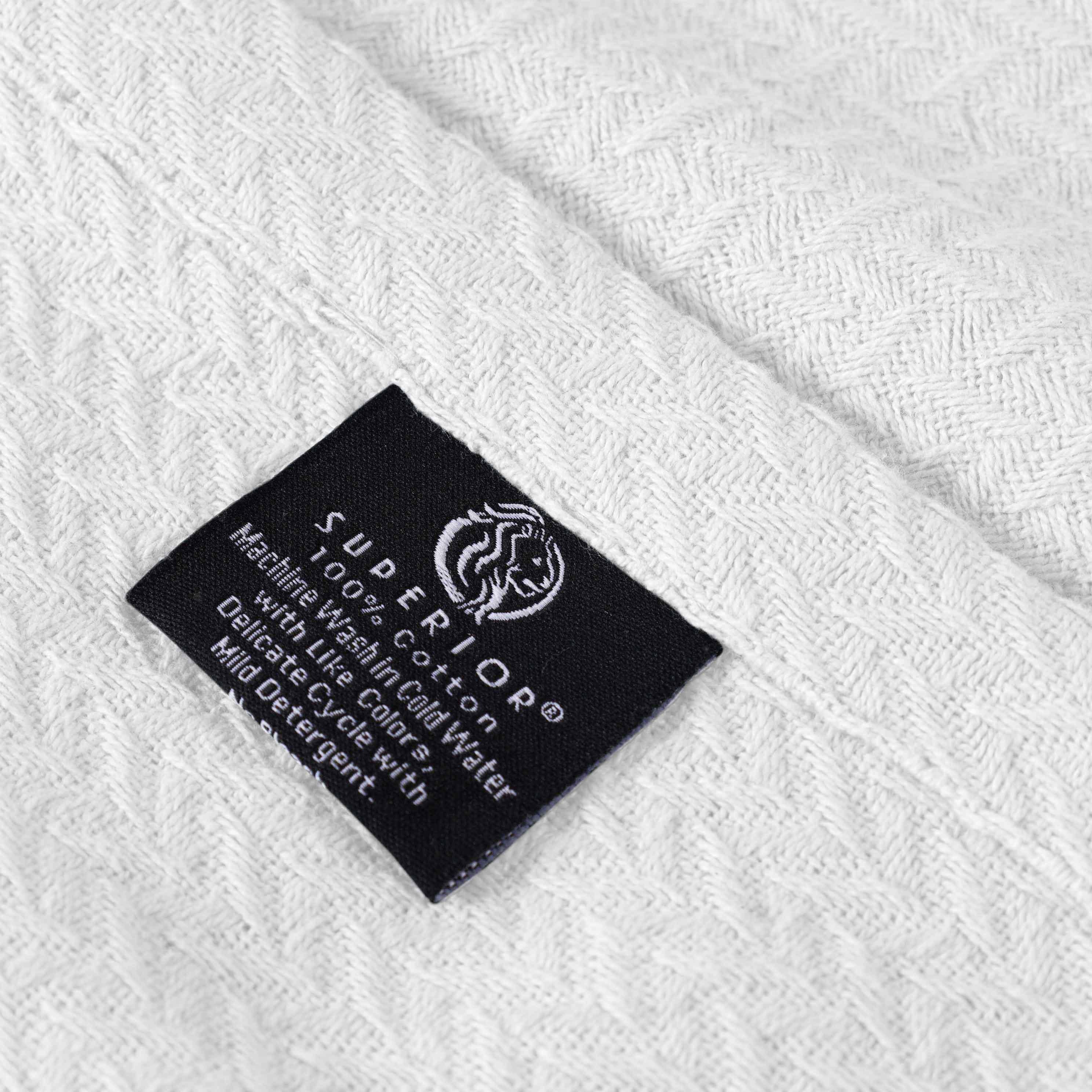 Nobel Cotton Textured Jacquard Chevron Lightweight Woven Blanket - Blanket by Superior Brand