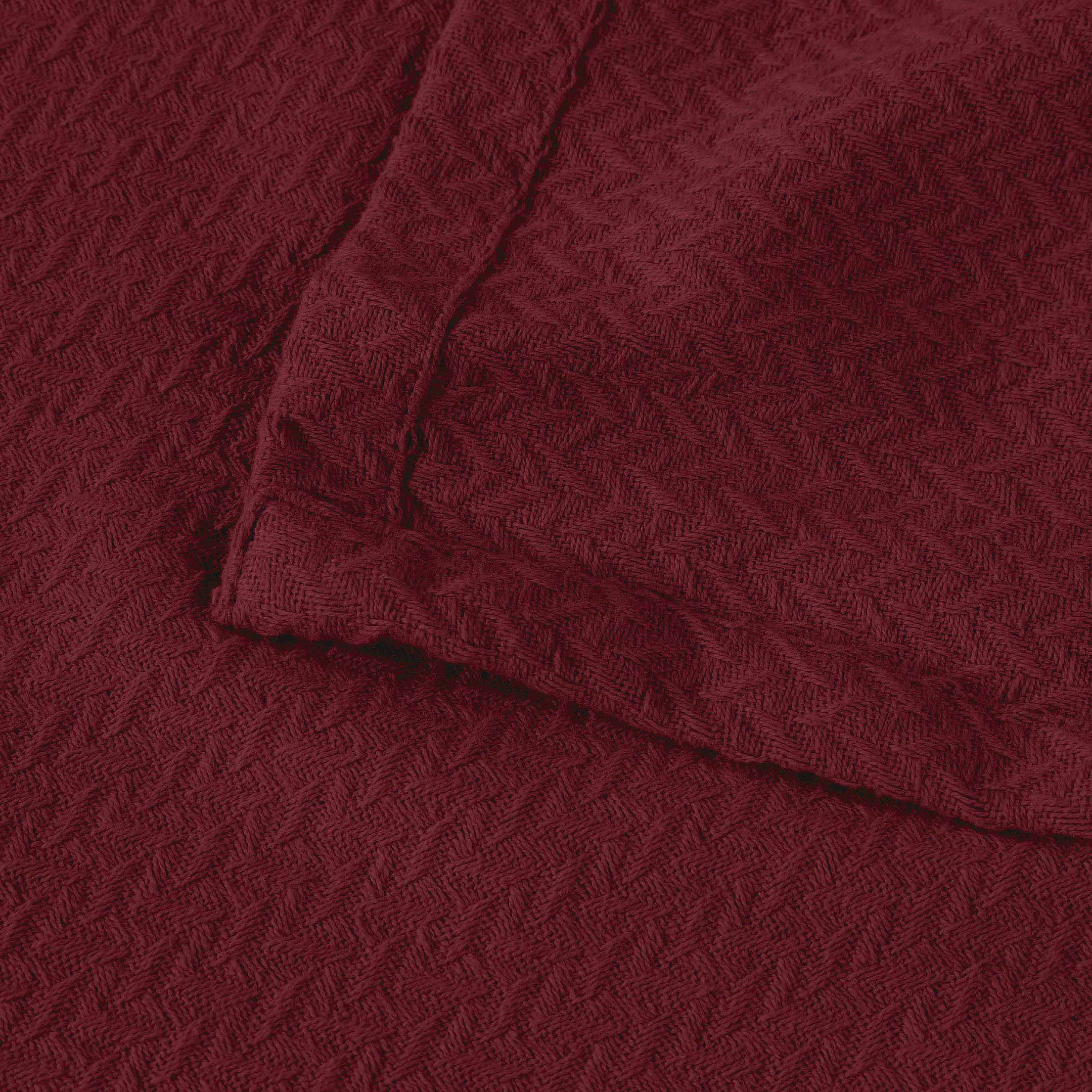Nobel Cotton Textured Jacquard Chevron Lightweight Woven Blanket - Blanket by Superior Brand