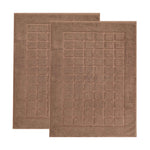 Nora Cotton Solid Absorbent Thick Checkered Washable Bath Mat Set of 2 - Bath Mats by Superior Brand