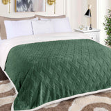Nuuk Jacquard Lattice Fleece Plush Fluffy Sherpa Reversible Blanket - Blanket by Superior Brand