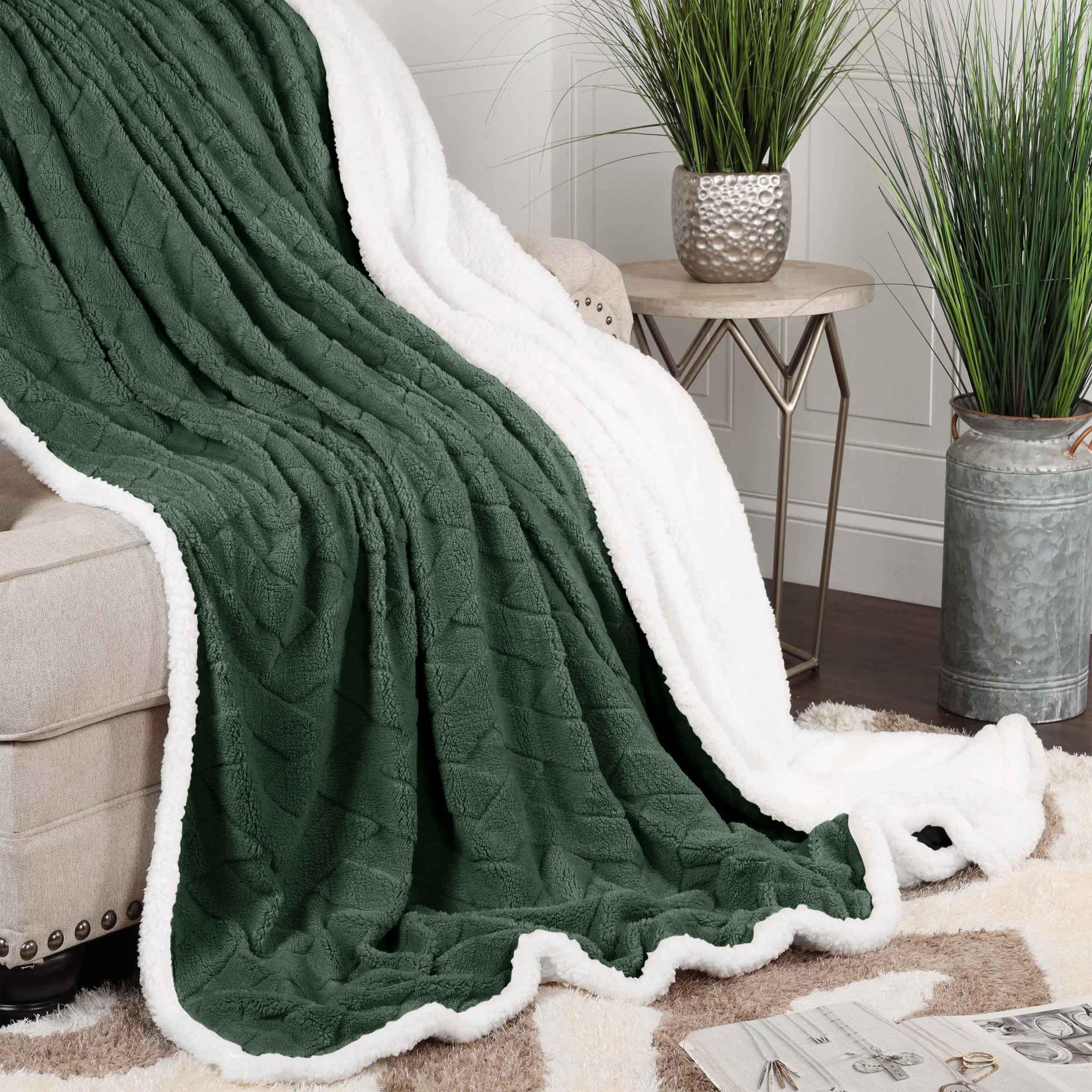 Nuuk Jacquard Lattice Fleece Plush Fluffy Sherpa Reversible Blanket - Blanket by Superior Brand