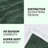 Nuuk Jacquard Lattice Fleece Plush Fluffy Sherpa Reversible Blanket - Blanket by Superior Brand