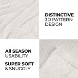 Nuuk Jacquard Lattice Fleece Plush Fluffy Sherpa Reversible Blanket - Blanket by Superior Brand