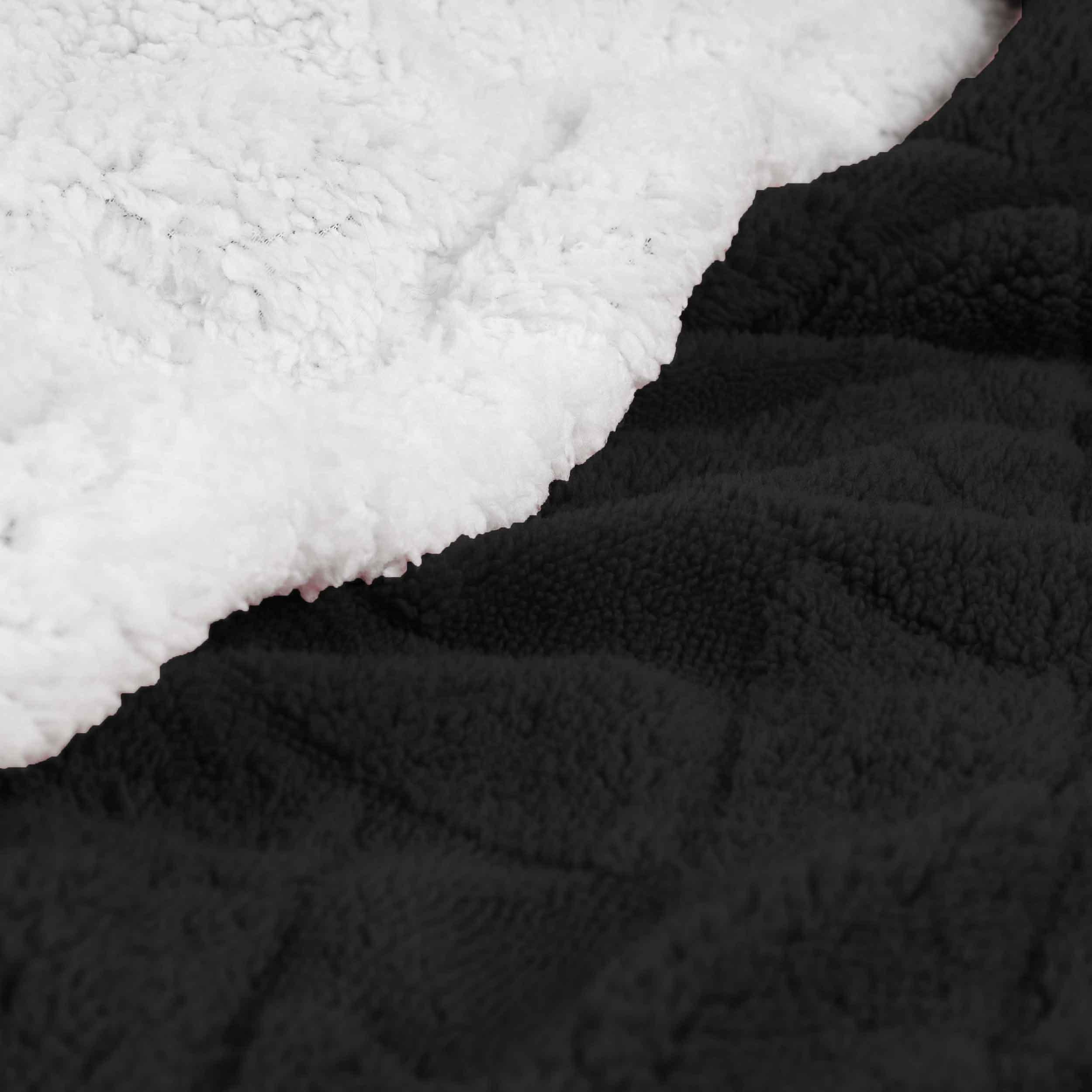 Nuuk Jacquard Lattice Fleece Plush Fluffy Sherpa Reversible Blanket - Blanket by Superior Brand