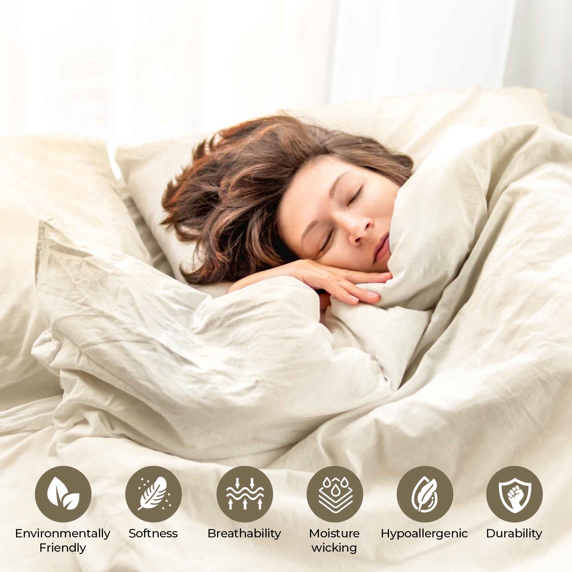 Cotton Linen Lightweight Breathable Duvet Cover Set - Duvet Cover Set by Superior Brand