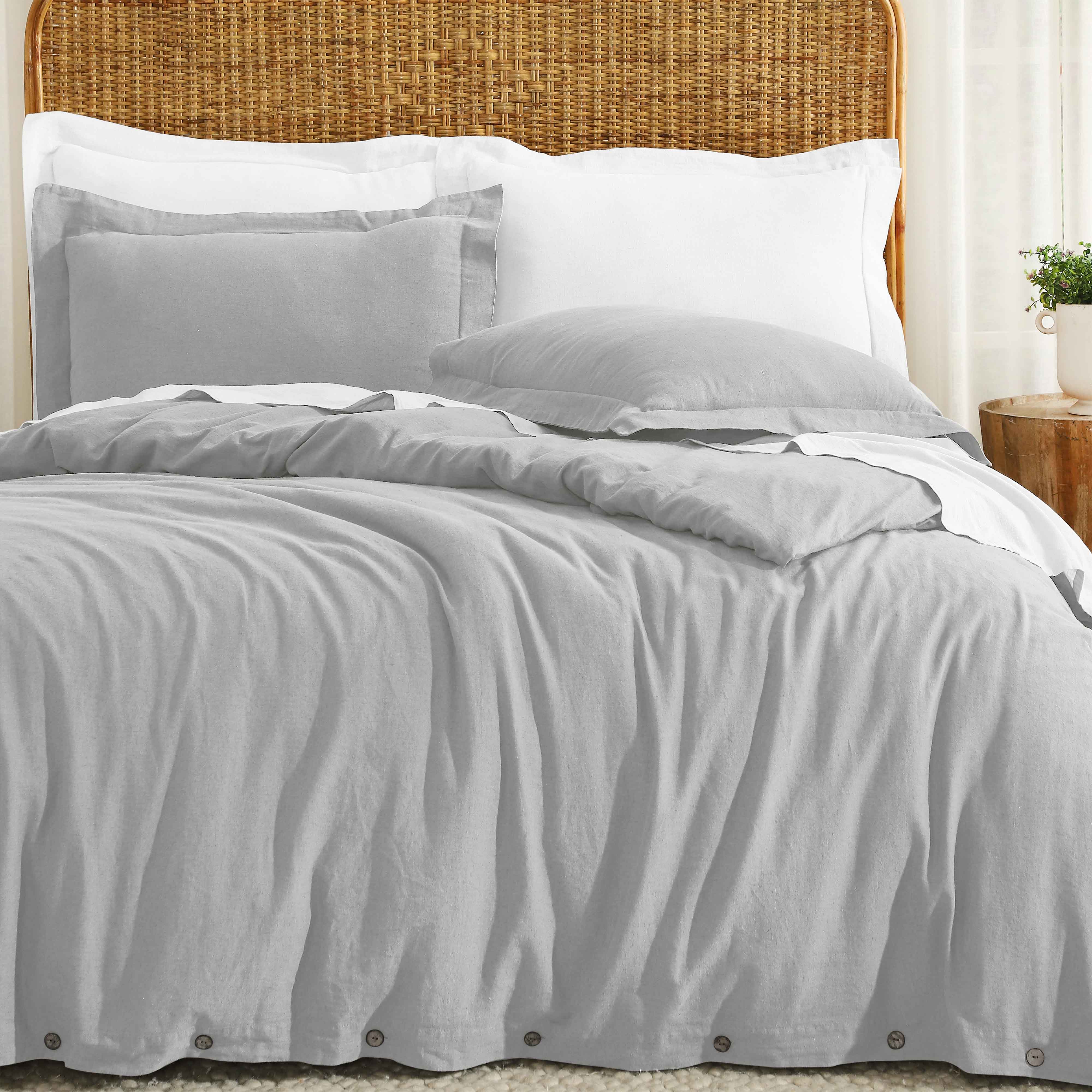 Cotton Linen Lightweight Breathable Duvet Cover Set - Duvet Cover Set by Superior Brand