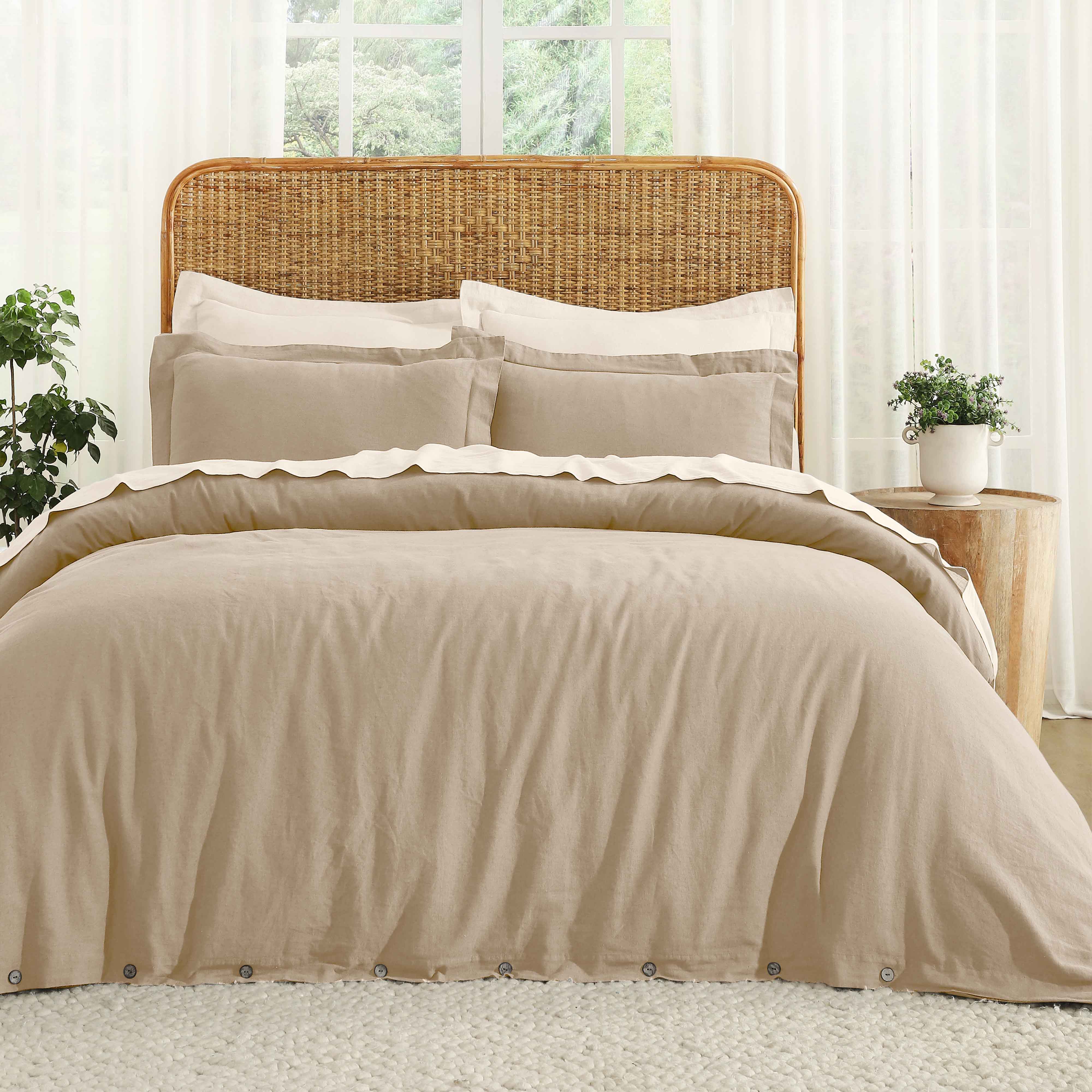 Cotton Linen Lightweight Breathable Duvet Cover Set - Duvet Cover Set by Superior Brand