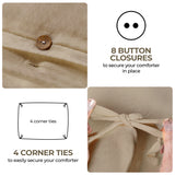 Cotton Linen Lightweight Breathable Duvet Cover Set - Duvet Cover Set by Superior Brand