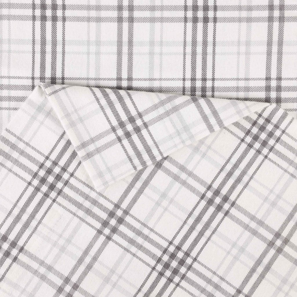 100% Cotton Flannel Plaid Bed Sheet Set - Classic Modern Farmhouse Deep Pocket - Sheet Set by Superior Brand