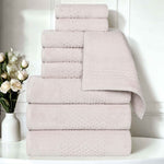 Zero Twist Cotton Towels 9 Piece Playa Waffle - Towel Set by Superior Brand