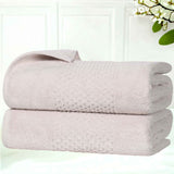 Zero Twist Cotton Solid Waffle Textured Bath Towel Set of 2 - Bath Towel by Superior Brand