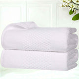 Zero Twist Cotton Solid Waffle Textured Bath Towel Set of 2 - Bath Towel by Superior Brand