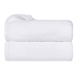 Zero Twist Cotton Solid Waffle Textured Bath Towel Set of 2 - Bath Towel by Superior Brand
