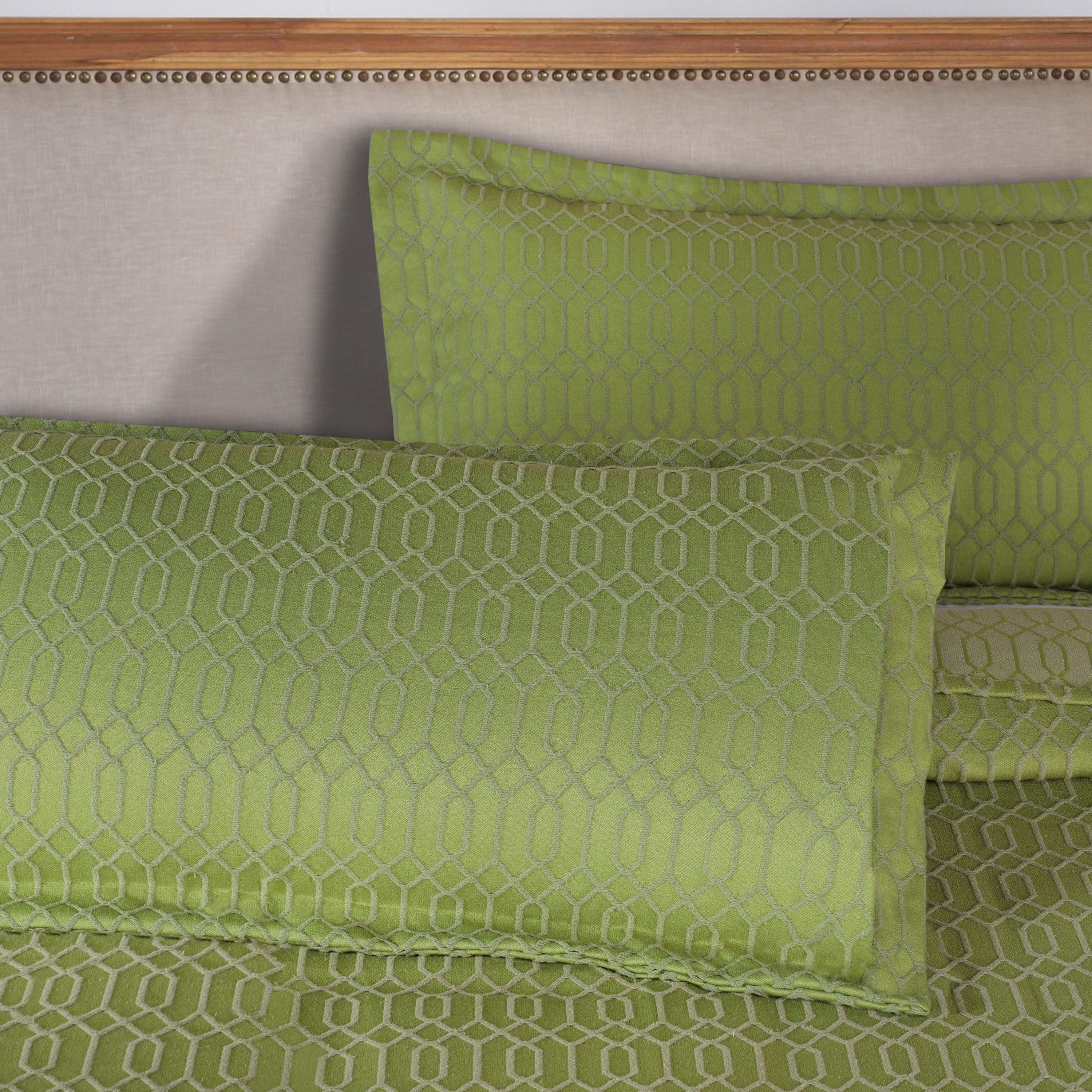 Lightweight Cotton Bedspread Set 3-Piece Remi Geometric Fringe Jacquard - Bedspread by Superior Brand