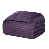 Reversible Down Alternative All-Season Solid Striped Blanket - Blanket by Superior Brand