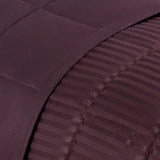 Reversible Down Alternative All-Season Solid Striped Blanket - Blanket by Superior Brand