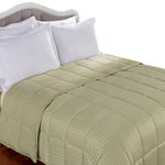 Reversible Down Alternative All-Season Solid Striped Blanket - Blanket by Superior Brand