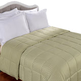 Reversible Down Alternative All-Season Solid Striped Blanket - Blanket by Superior Brand