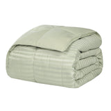Reversible Down Alternative All-Season Solid Striped Blanket - Blanket by Superior Brand