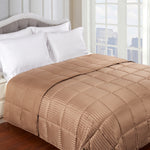 Reversible Down Alternative All-Season Solid Striped Blanket - Blanket by Superior Brand